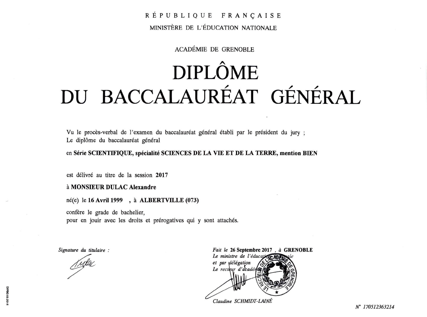 Baccalaureate degree